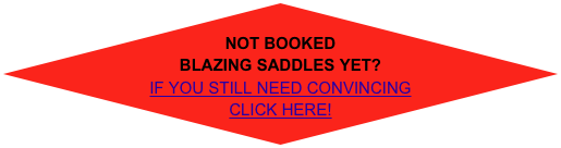 
NOT BOOKED BLAZING SADDLES YET?
IF YOU STILL NEED CONVINCING
CLICK HERE!